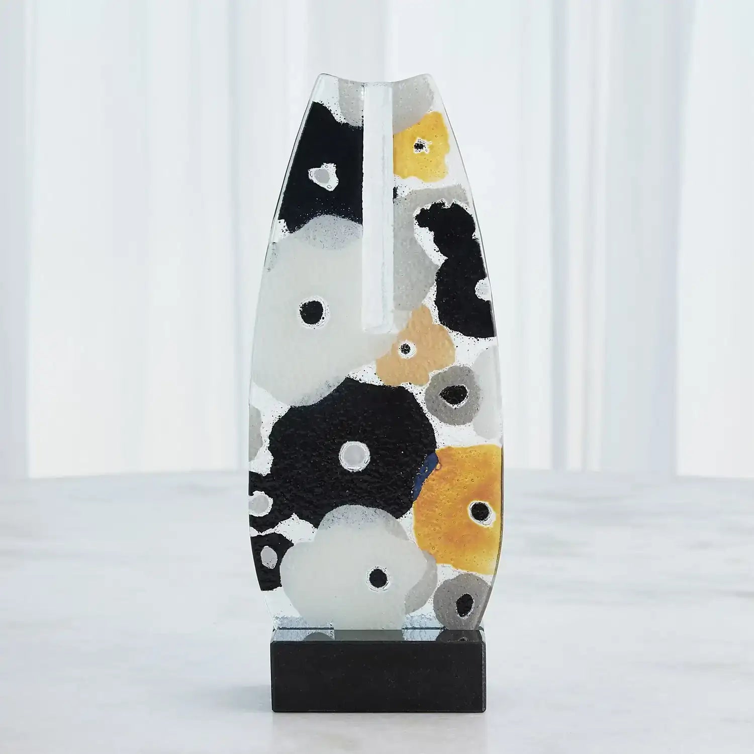 GLOBAL VIEWS FUSED FLORAL FLAT VASE - Art