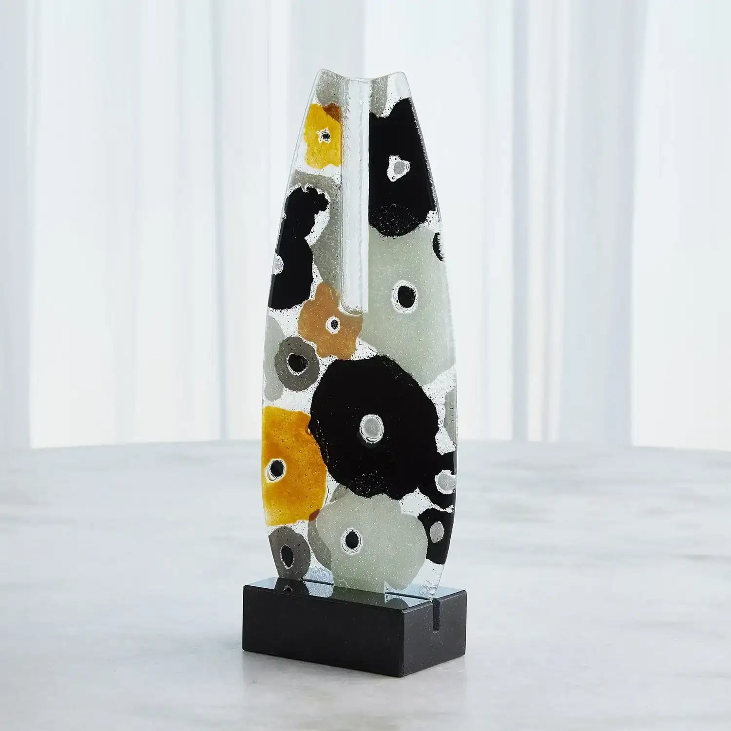 GLOBAL VIEWS FUSED FLORAL FLAT VASE - Art