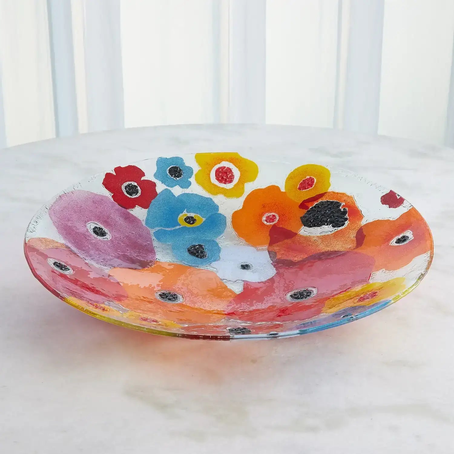 GLOBAL VIEWS FUSED FLORAL CHARGER - Art