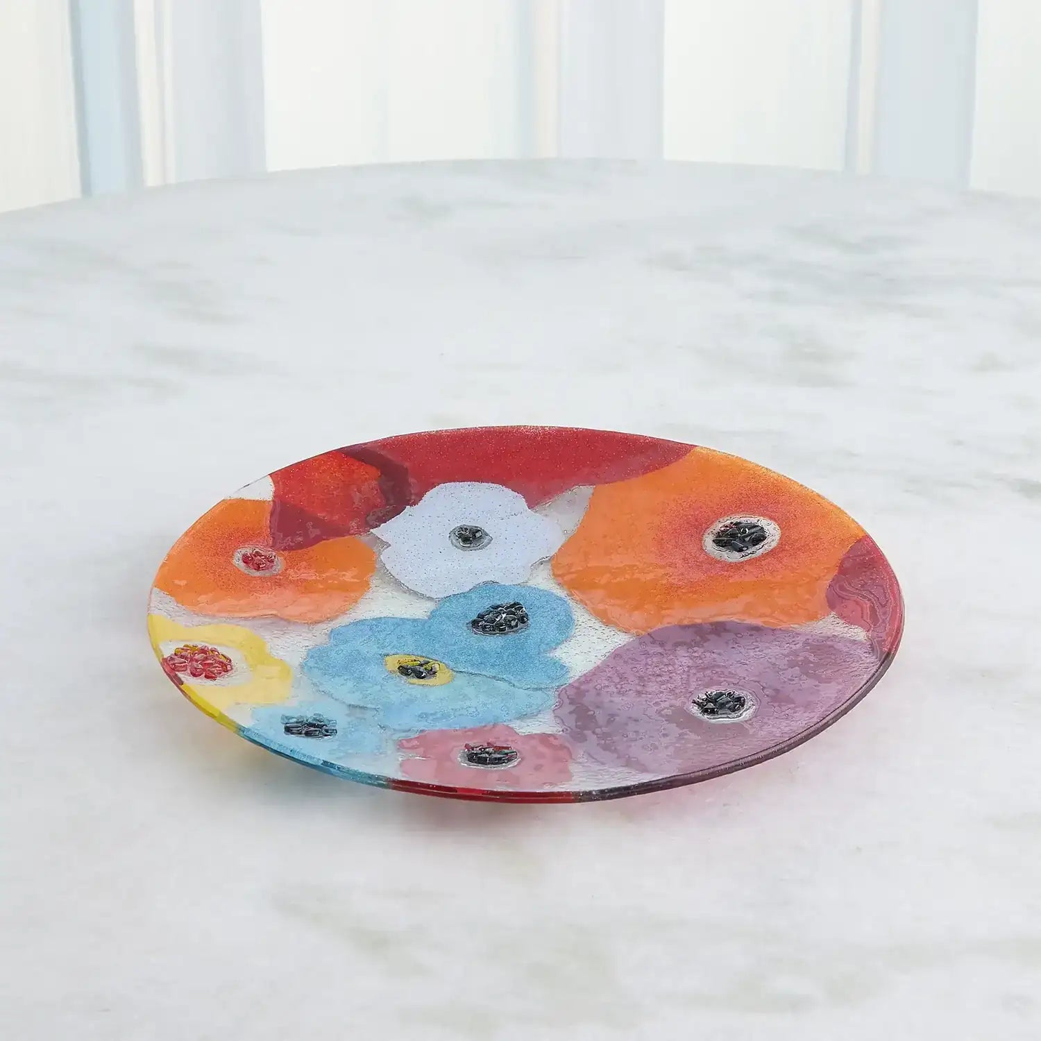 GLOBAL VIEWS FUSED FLORAL CHARGER - Art