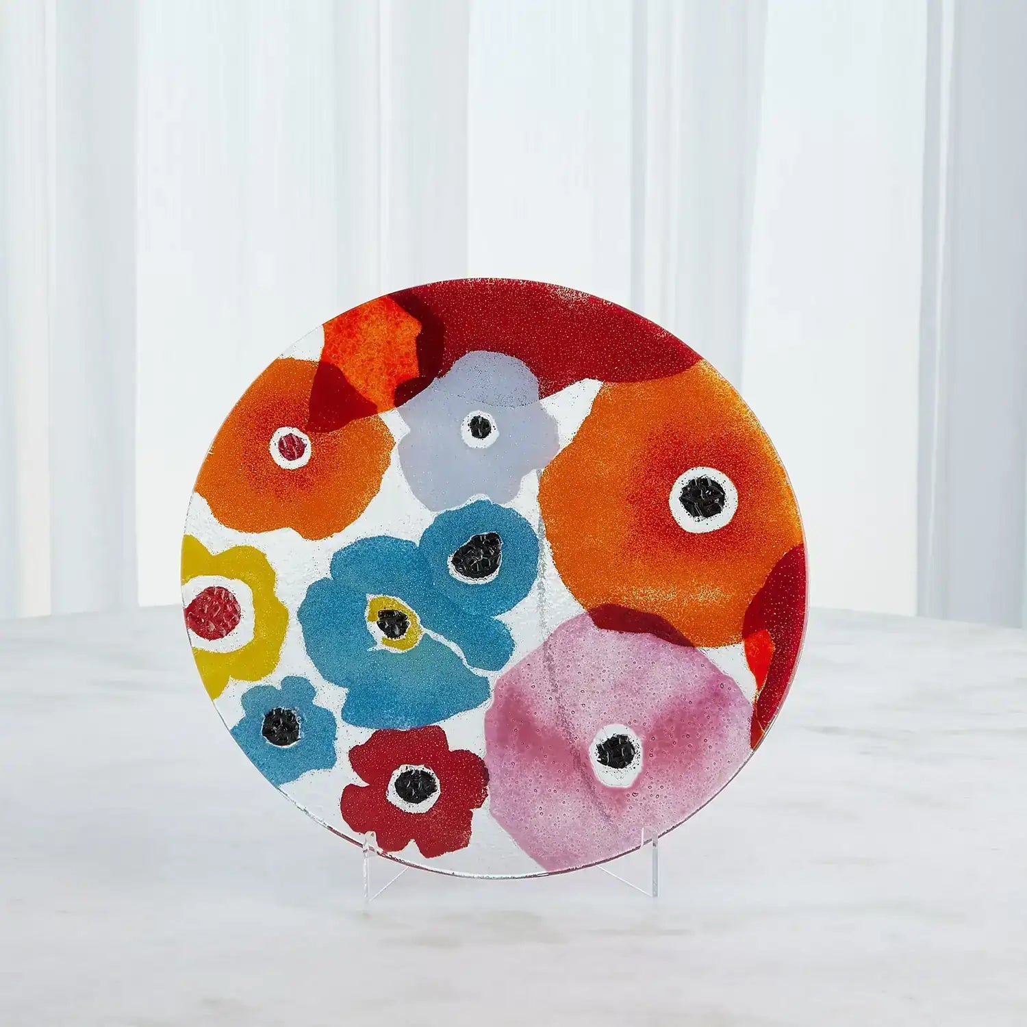 GLOBAL VIEWS FUSED FLORAL CHARGER - Art