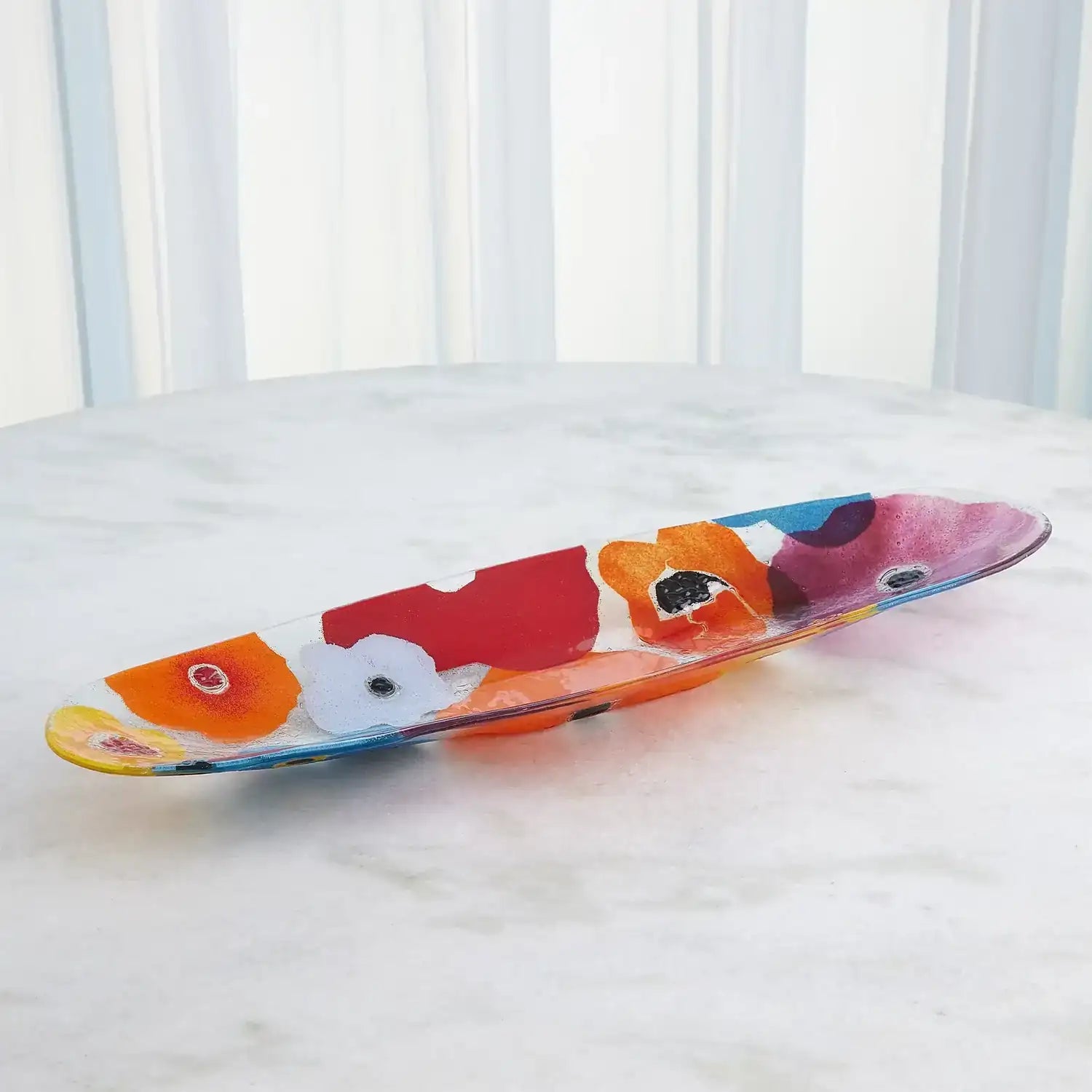 GLOBAL VIEWS FUSED FLORAL BOAT BOWL - Art