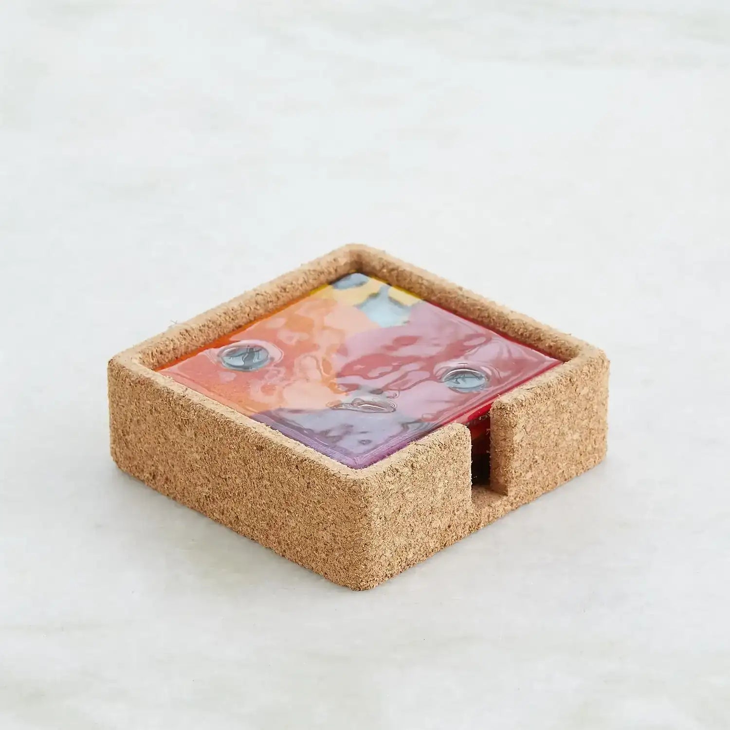 GLOBAL VIEWS FUSED FLORAL COASTER SET - Art