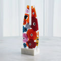 GLOBAL VIEWS FUSED FLORAL FLAT VASE - Art