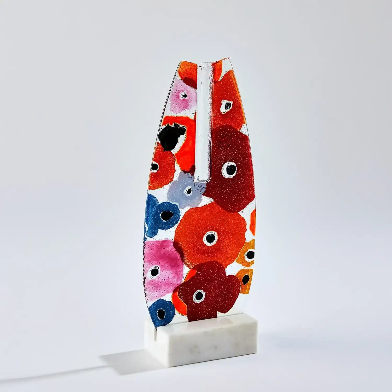 GLOBAL VIEWS FUSED FLORAL FLAT VASE - Art