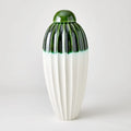 GLOBAL VIEWS FLUTED JAR W/LID - Decorative Accents
