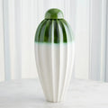 GLOBAL VIEWS FLUTED JAR W/LID - Decorative Accents