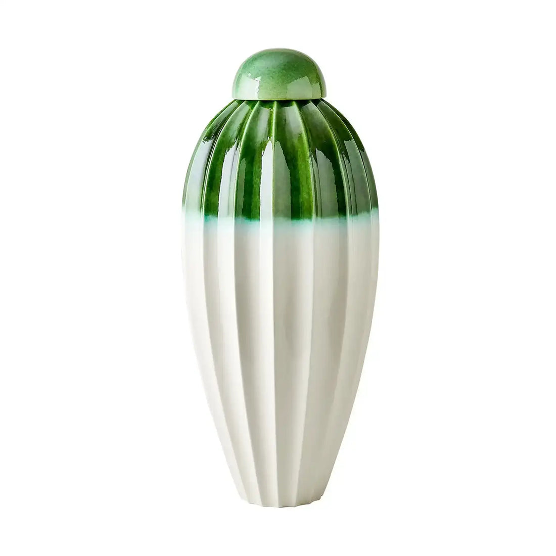 GLOBAL VIEWS FLUTED JAR W/LID - Decorative Accents