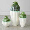 GLOBAL VIEWS FLUTED JAR W/LID - Decorative Accents
