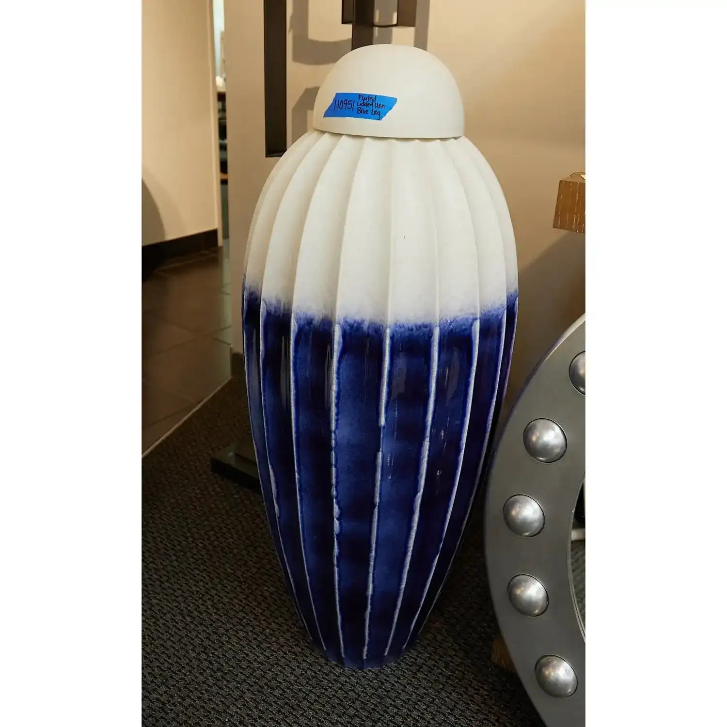 GLOBAL VIEWS FLUTED JAR W/LID - Decorative Accents