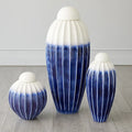 GLOBAL VIEWS FLUTED JAR W/LID - Decorative Accents