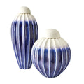 GLOBAL VIEWS FLUTED JAR W/LID - Decorative Accents