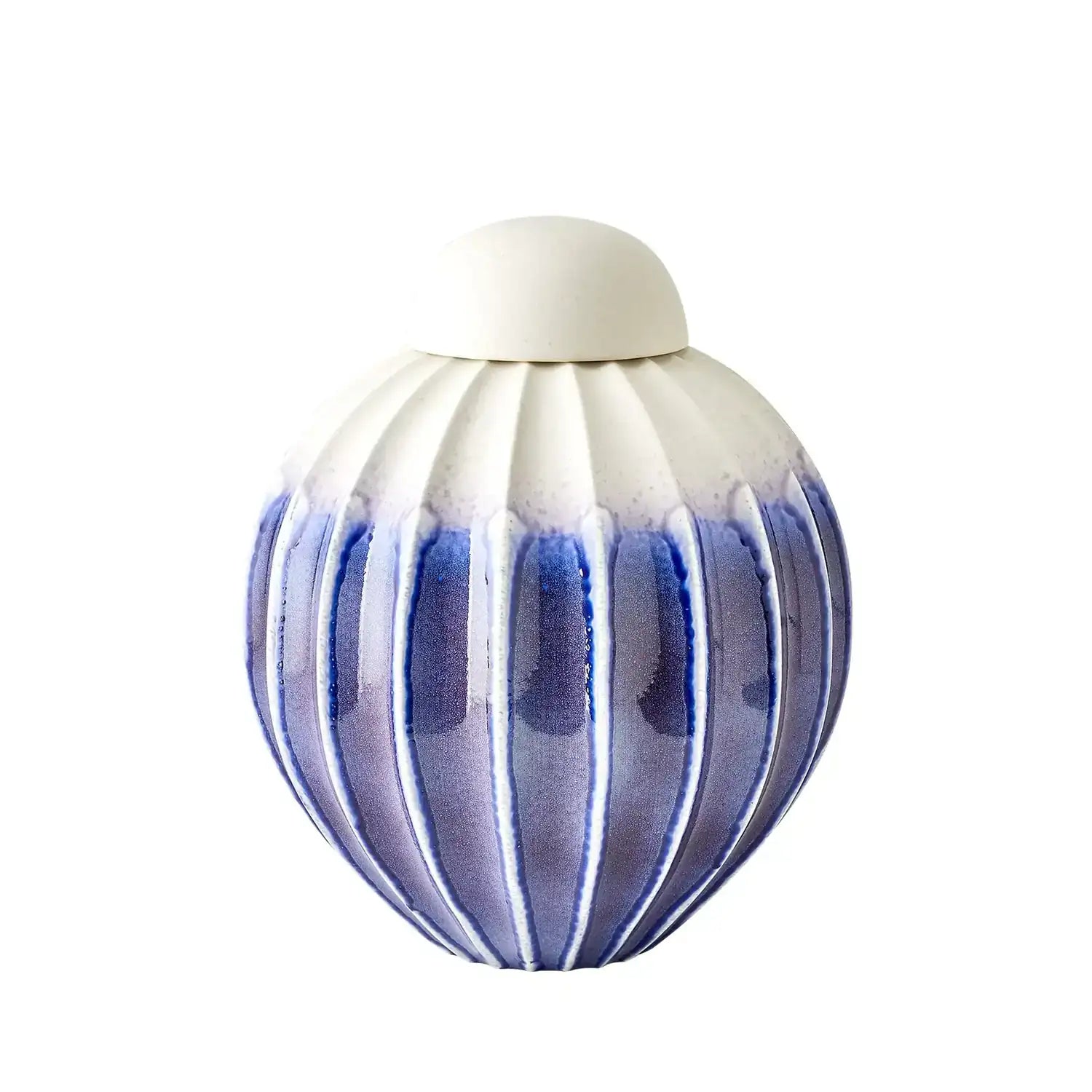 GLOBAL VIEWS FLUTED JAR W/LID - Decorative Accents