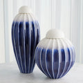 GLOBAL VIEWS FLUTED JAR W/LID - Decorative Accents