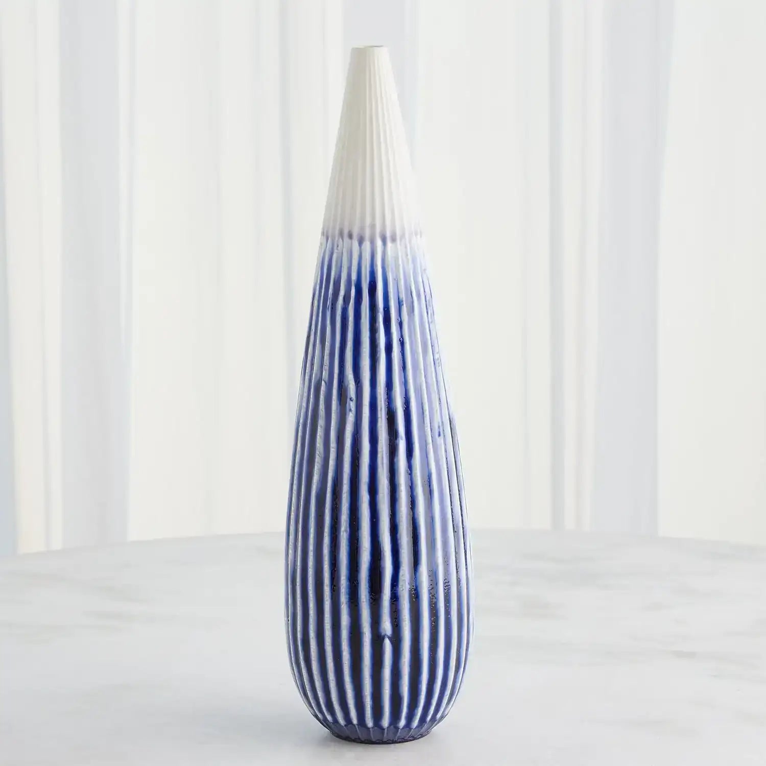 GLOBAL VIEWS FURROW TAPER VASE - Decorative Accents