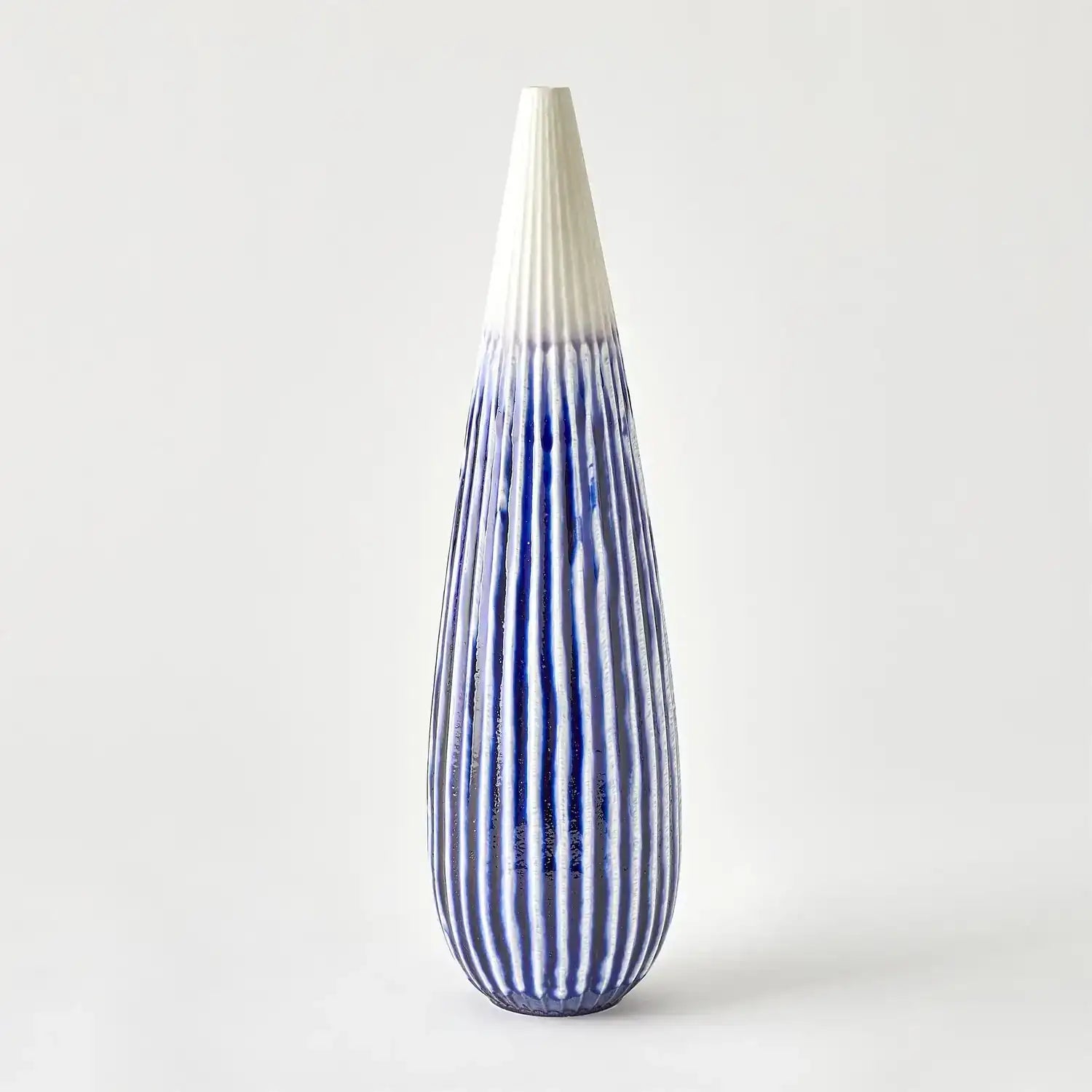 GLOBAL VIEWS FURROW TAPER VASE - Decorative Accents