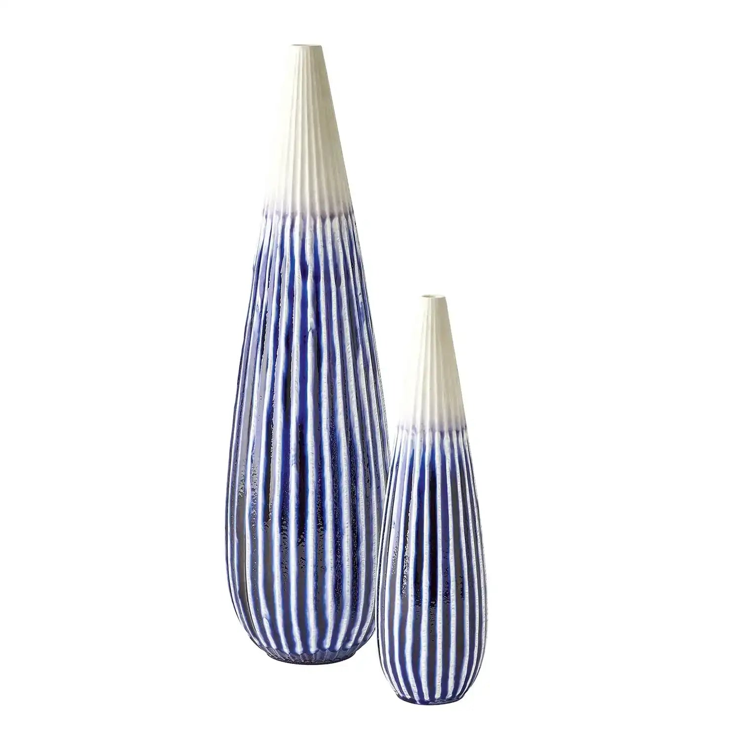GLOBAL VIEWS FURROW TAPER VASE - Decorative Accents
