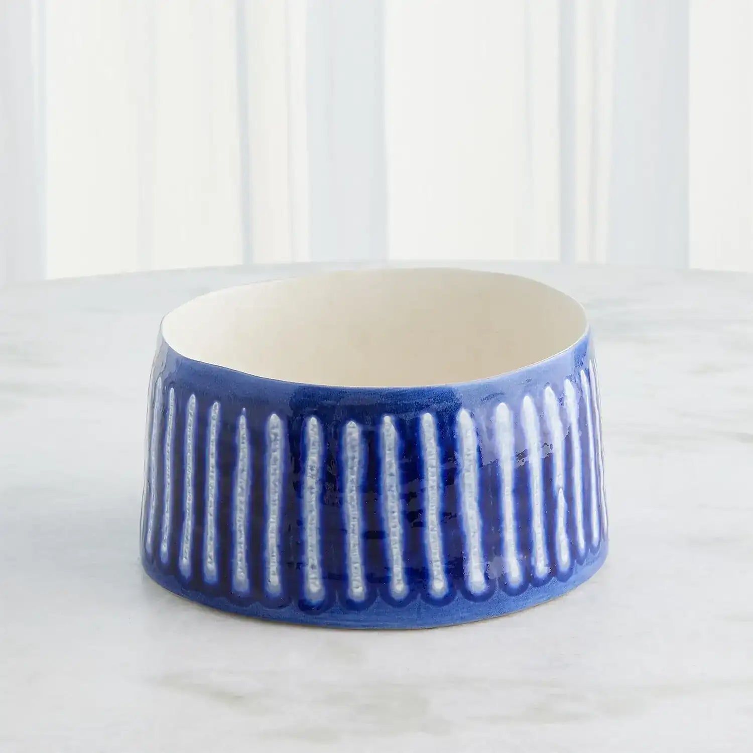 GLOBAL VIEWS STRIPED ORGANIC POT - Decorative Accents
