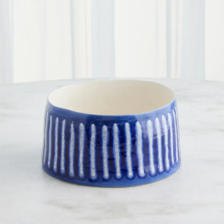 GLOBAL VIEWS STRIPED ORGANIC POT - Decorative Accents