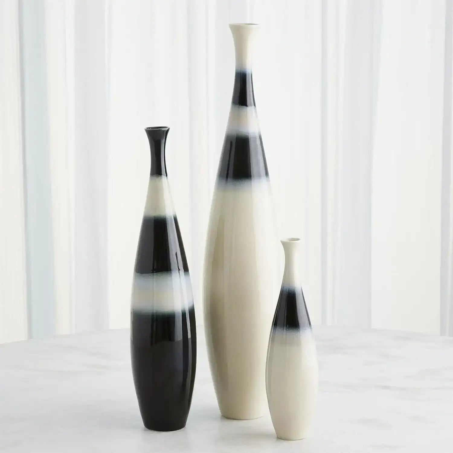GLOBAL VIEWS BANDED BOTTLE - Decorative Accents