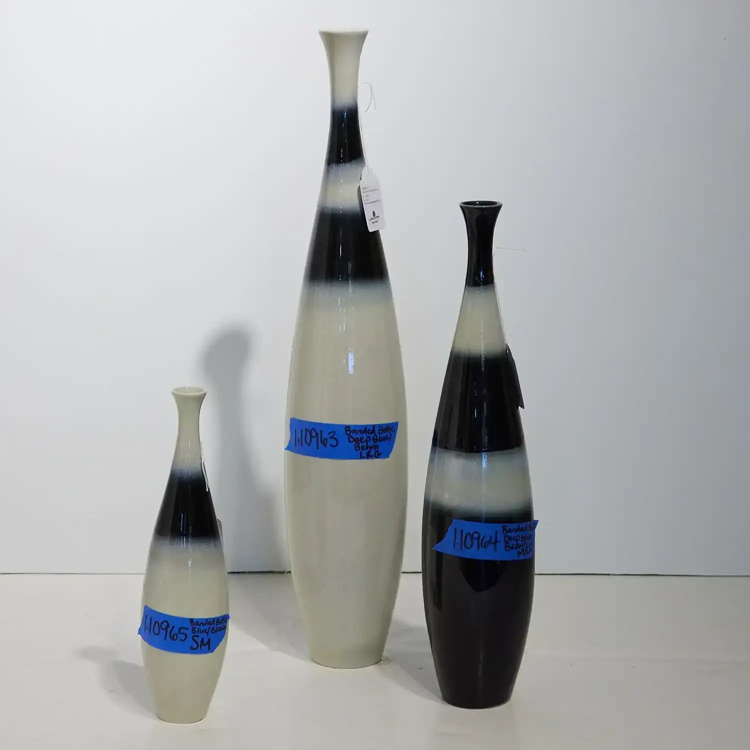 GLOBAL VIEWS BANDED BOTTLE - Decorative Accents