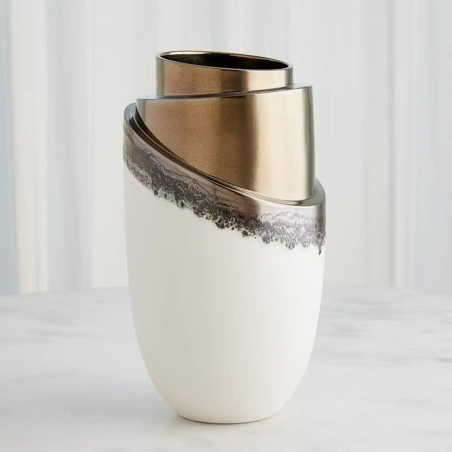 GLOBAL VIEWS SLANT STACK VASE - Decorative Accents