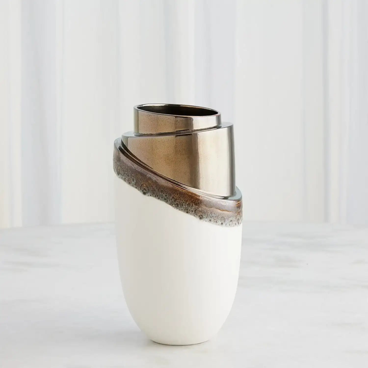 GLOBAL VIEWS SLANT STACK VASE - Decorative Accents