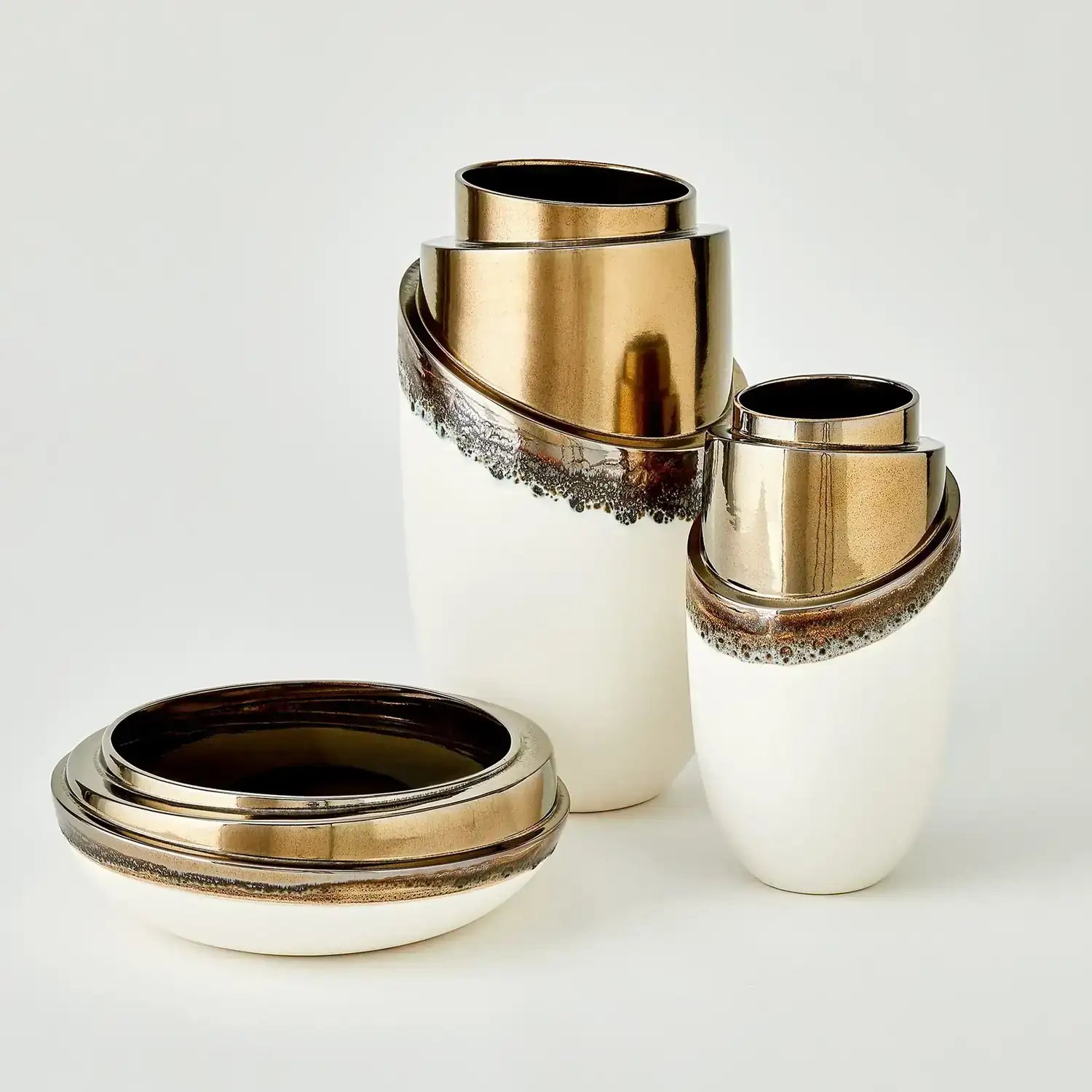GLOBAL VIEWS SLANT STACK VASE - Decorative Accents
