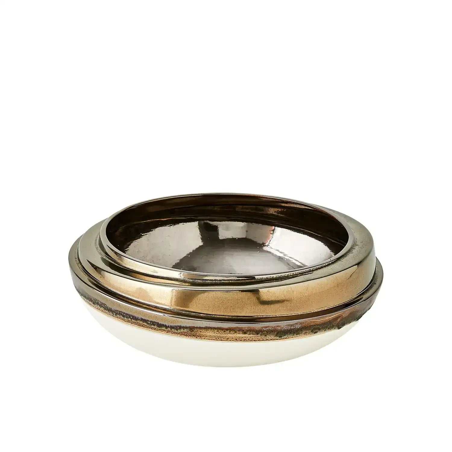 GLOBAL VIEWS SLANT STACK BOWL - Decorative Accents