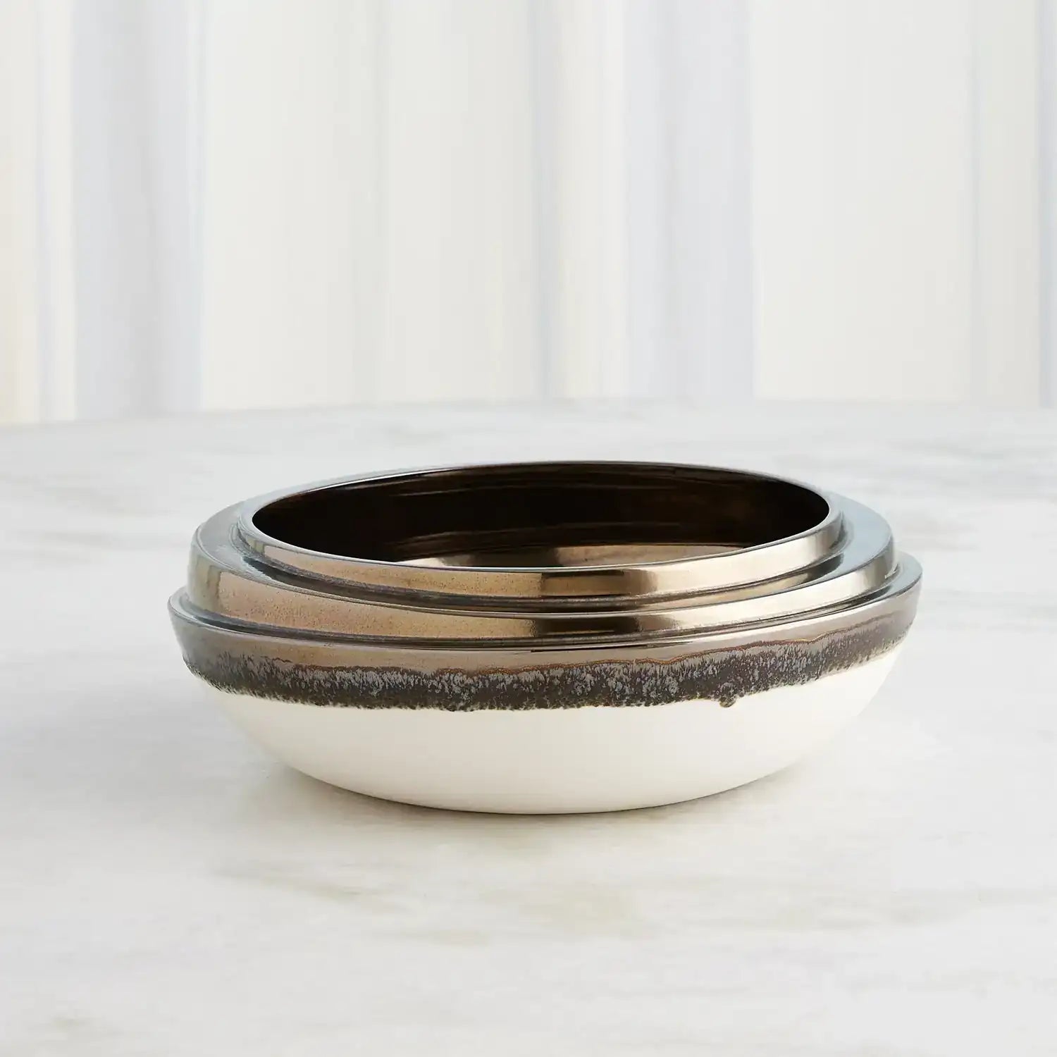 GLOBAL VIEWS SLANT STACK BOWL - Decorative Accents
