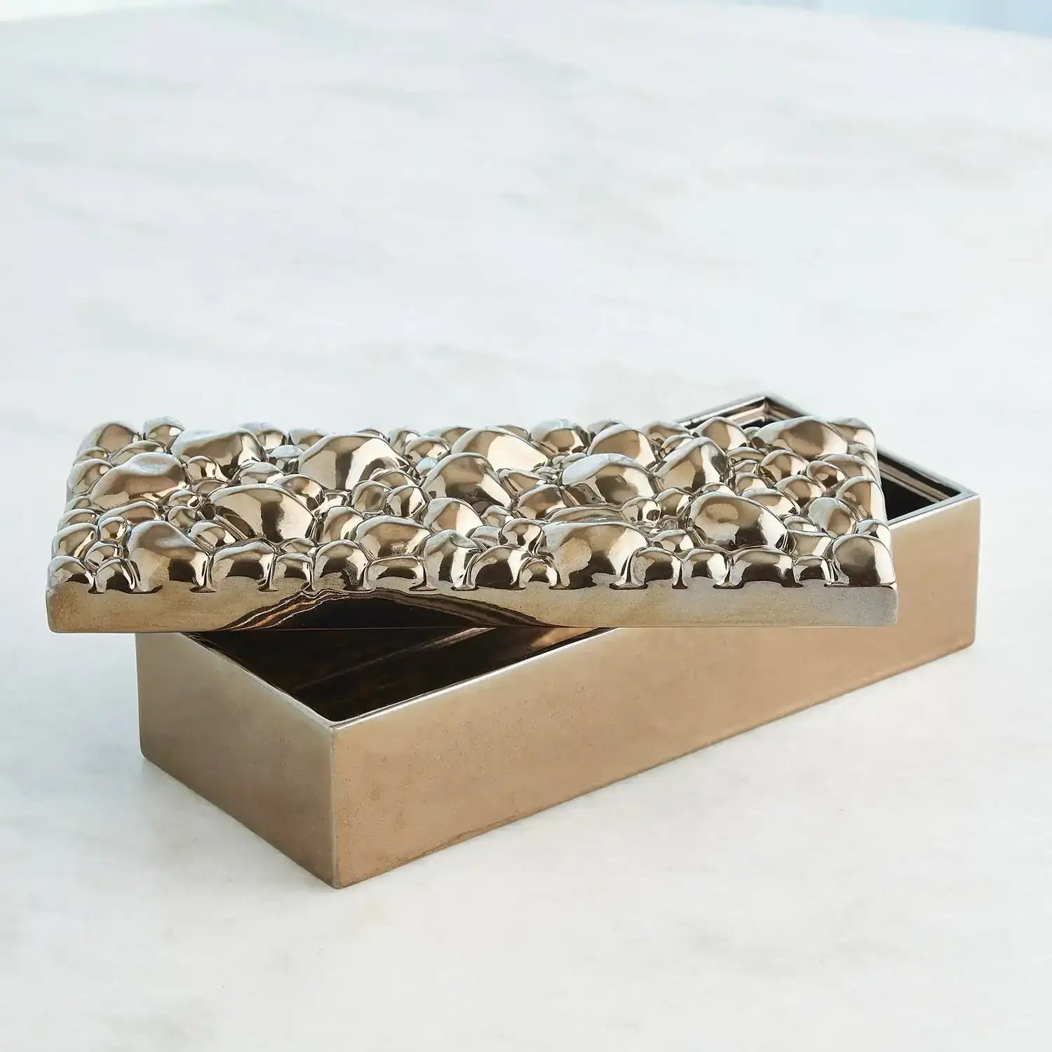 GLOBAL VIEWS PEBBLES RECTANGULAR BOX - Decorative Accents