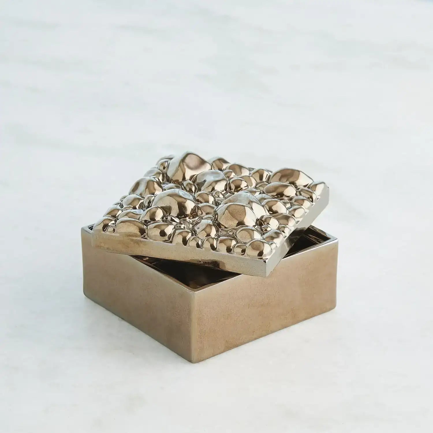 GLOBAL VIEWS PEBBLES SQUARE BOX - Decorative Accents