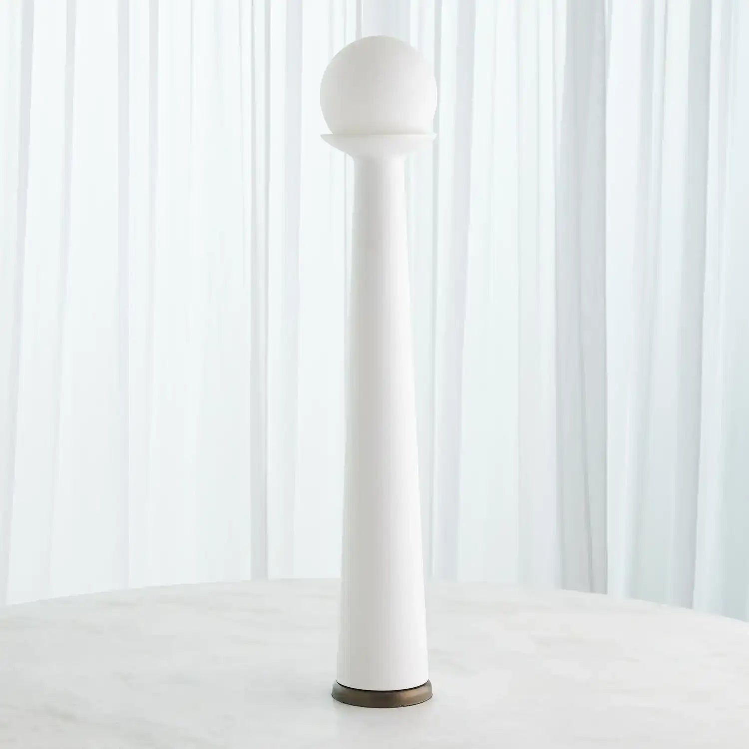GLOBAL VIEWS, ALABASTER BULB TOWER LAMP, TABLE LAMPS