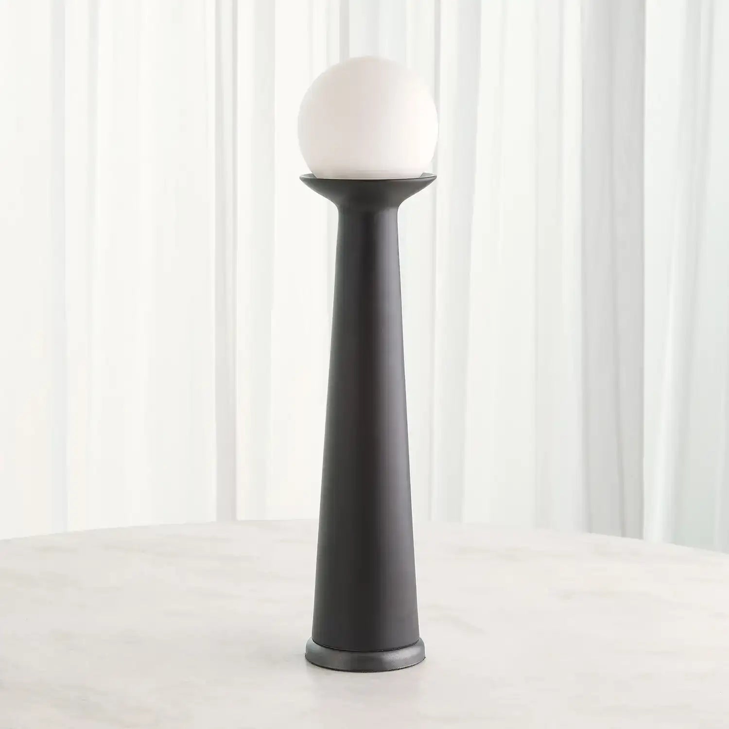 GLOBAL VIEWS, ALABASTER BULB TOWER LAMP, TABLE LAMPS