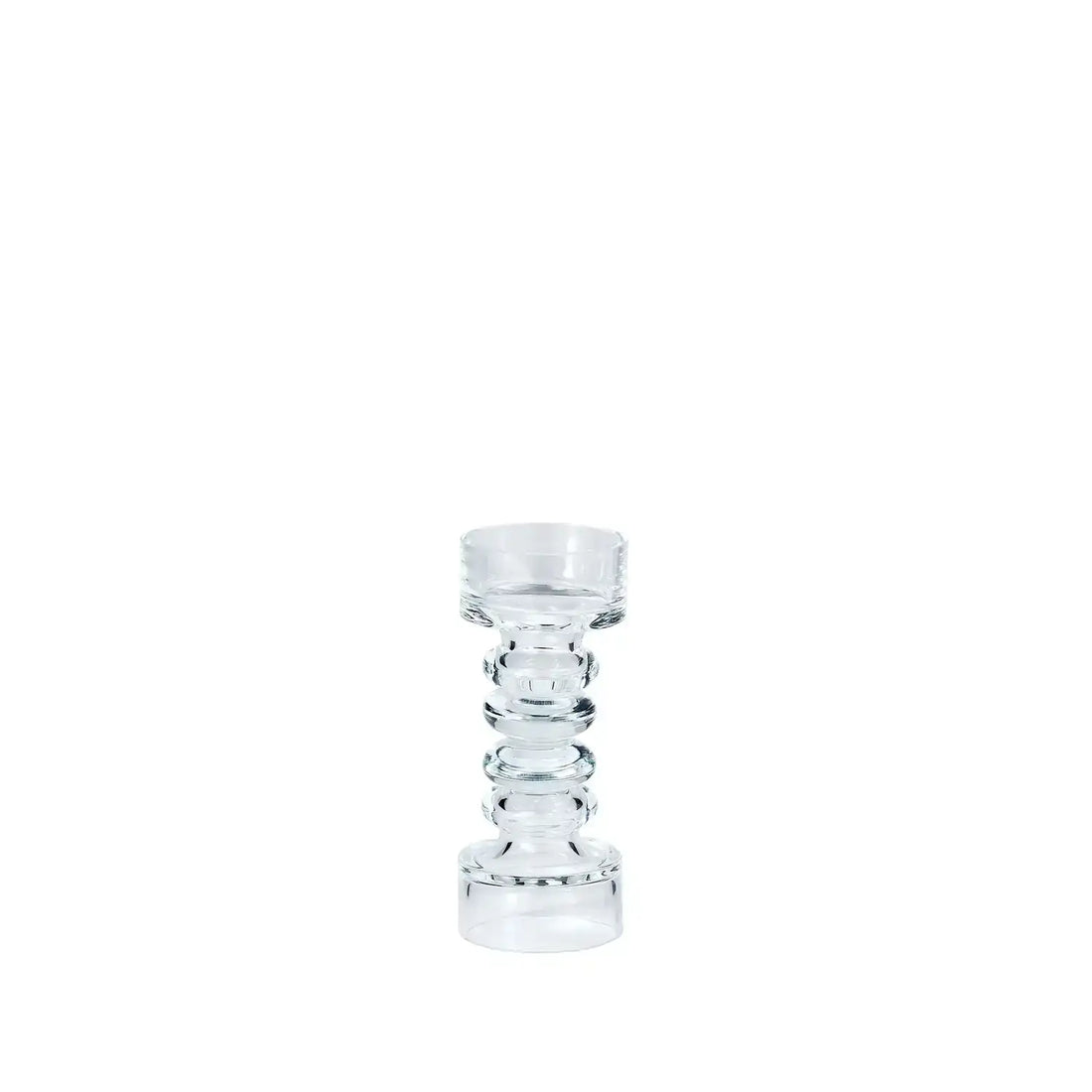 GLOBAL VIEWS GLASS RIBBED CANDLEHOLDER/VASE - DO NOT SHOW ON WEBSITE