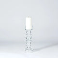 GLOBAL VIEWS GLASS RIBBED CANDLEHOLDER/VASE - DO NOT SHOW ON WEBSITE