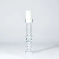 GLOBAL VIEWS GLASS RIBBED CANDLEHOLDER/VASE - DO NOT SHOW ON WEBSITE
