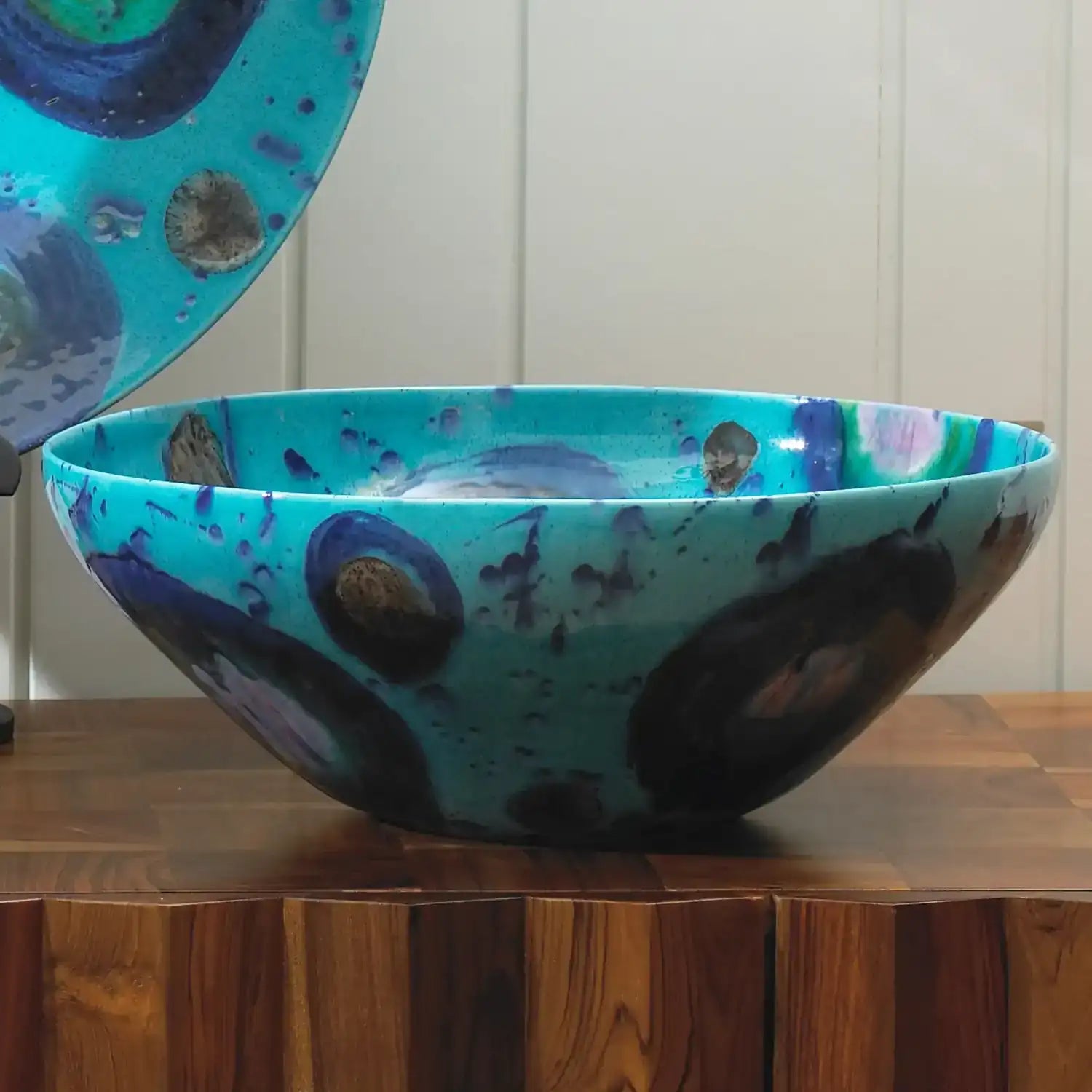GLOBAL VIEWS BLUE SPOTS BOWL - Decorative Accents
