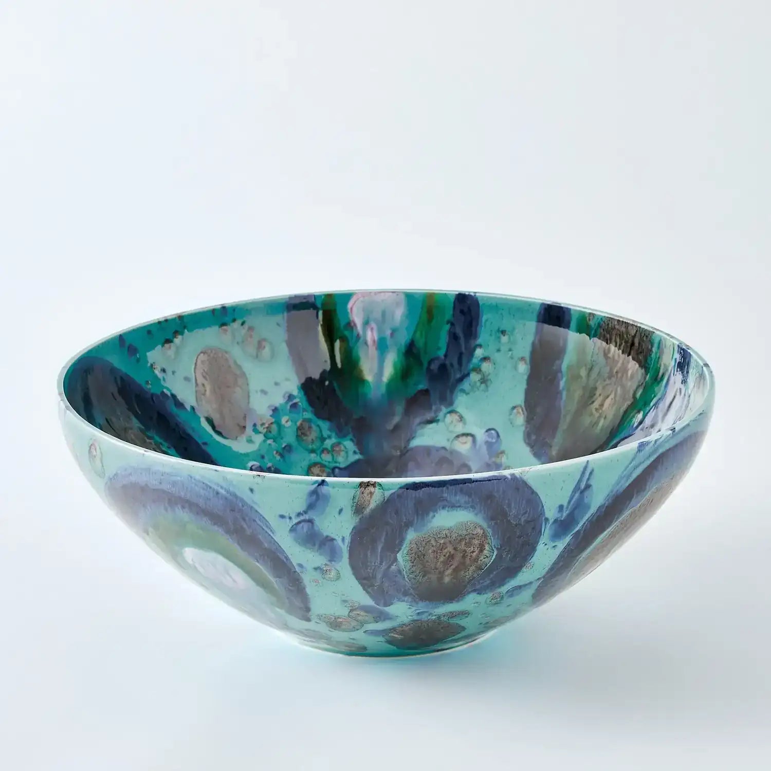 GLOBAL VIEWS BLUE SPOTS BOWL - Decorative Accents