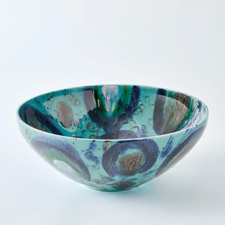 GLOBAL VIEWS BLUE SPOTS BOWL - Decorative Accents