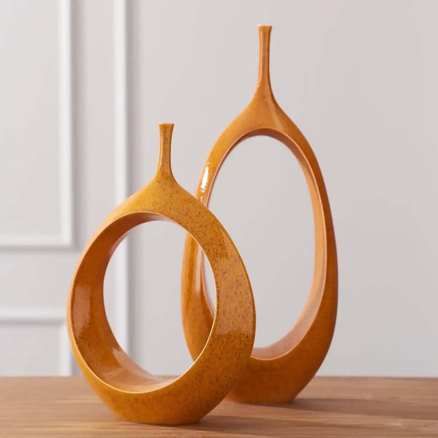 GLOBAL VIEWS OPEN OVAL RING VASE - Decorative Accents