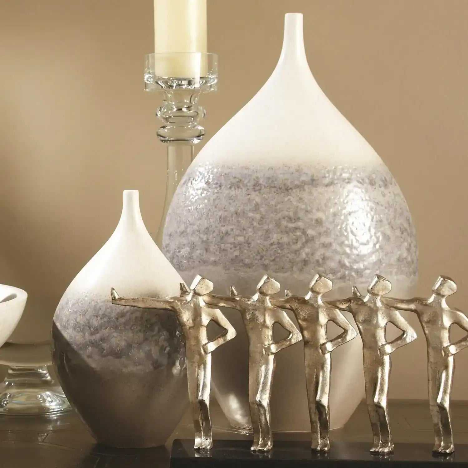 GLOBAL VIEWS CREAM RISES VASE - Decorative Accents