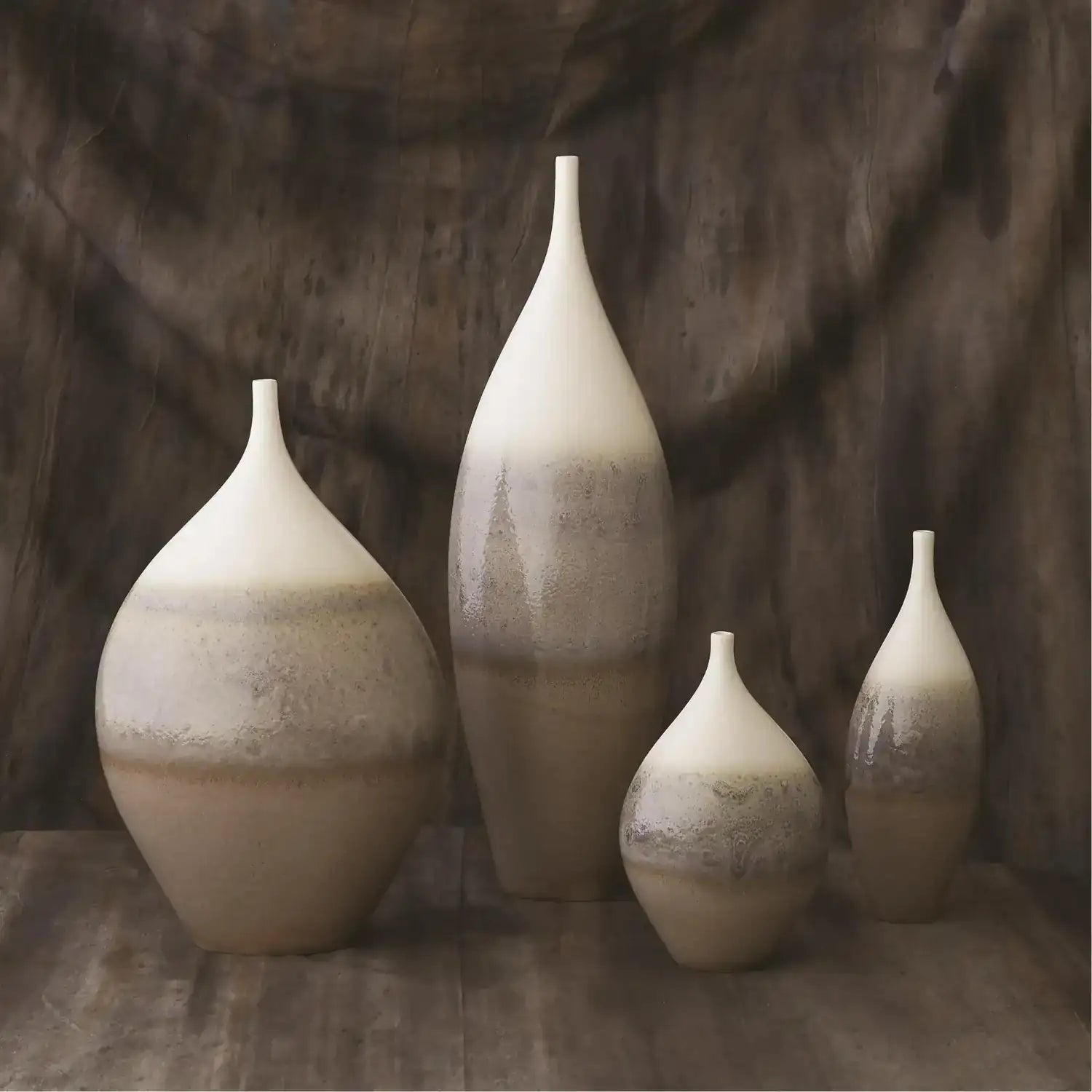 GLOBAL VIEWS CREAM RISES VASE - Decorative Accents
