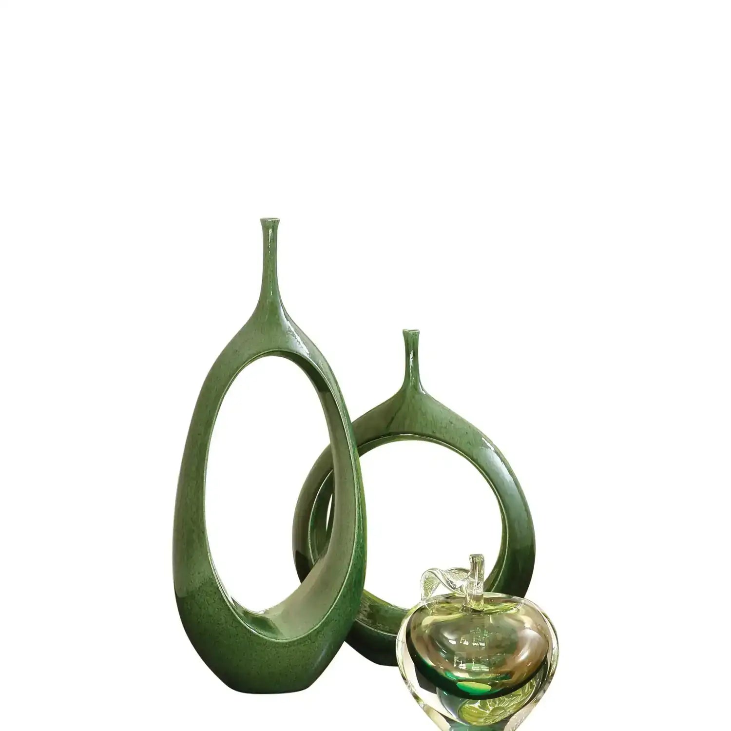 GLOBAL VIEWS OPEN OVAL RING VASE - Decorative Accents