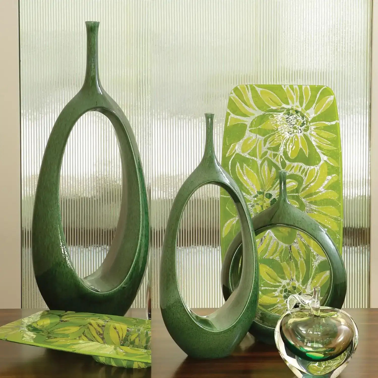 GLOBAL VIEWS OPEN OVAL RING VASE - Decorative Accents
