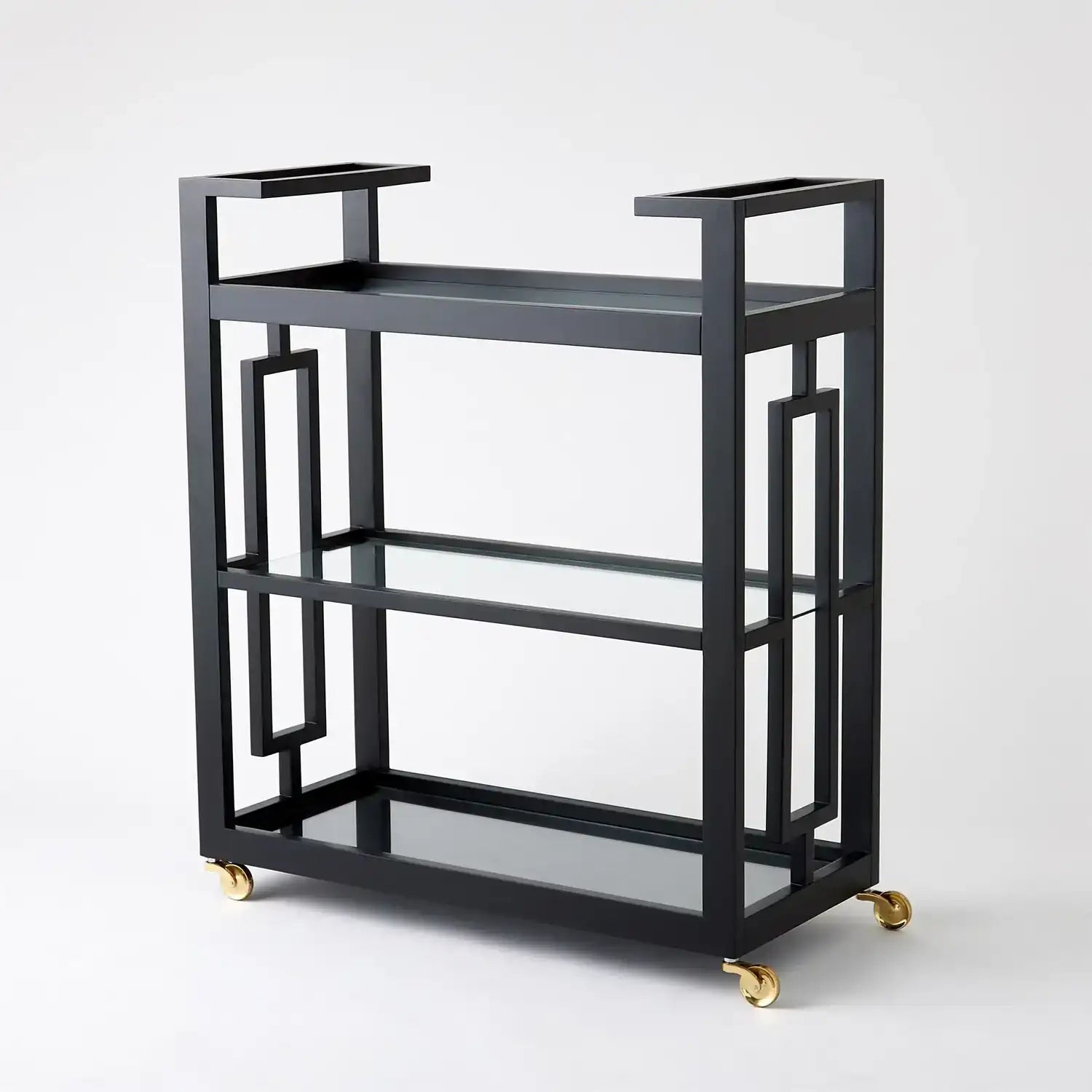GLOBAL VIEWS GRID BLOCK BAR CART - Cabinets & Bar