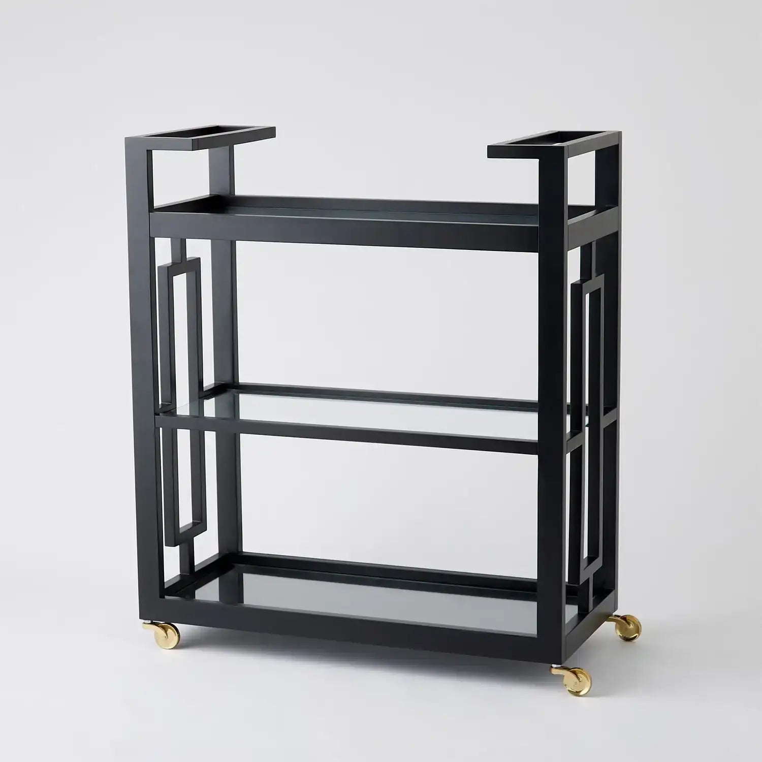 GLOBAL VIEWS GRID BLOCK BAR CART - Cabinets & Bar