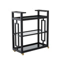 GLOBAL VIEWS GRID BLOCK BAR CART - Cabinets & Bar