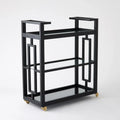 GLOBAL VIEWS GRID BLOCK BAR CART - Cabinets & Bar