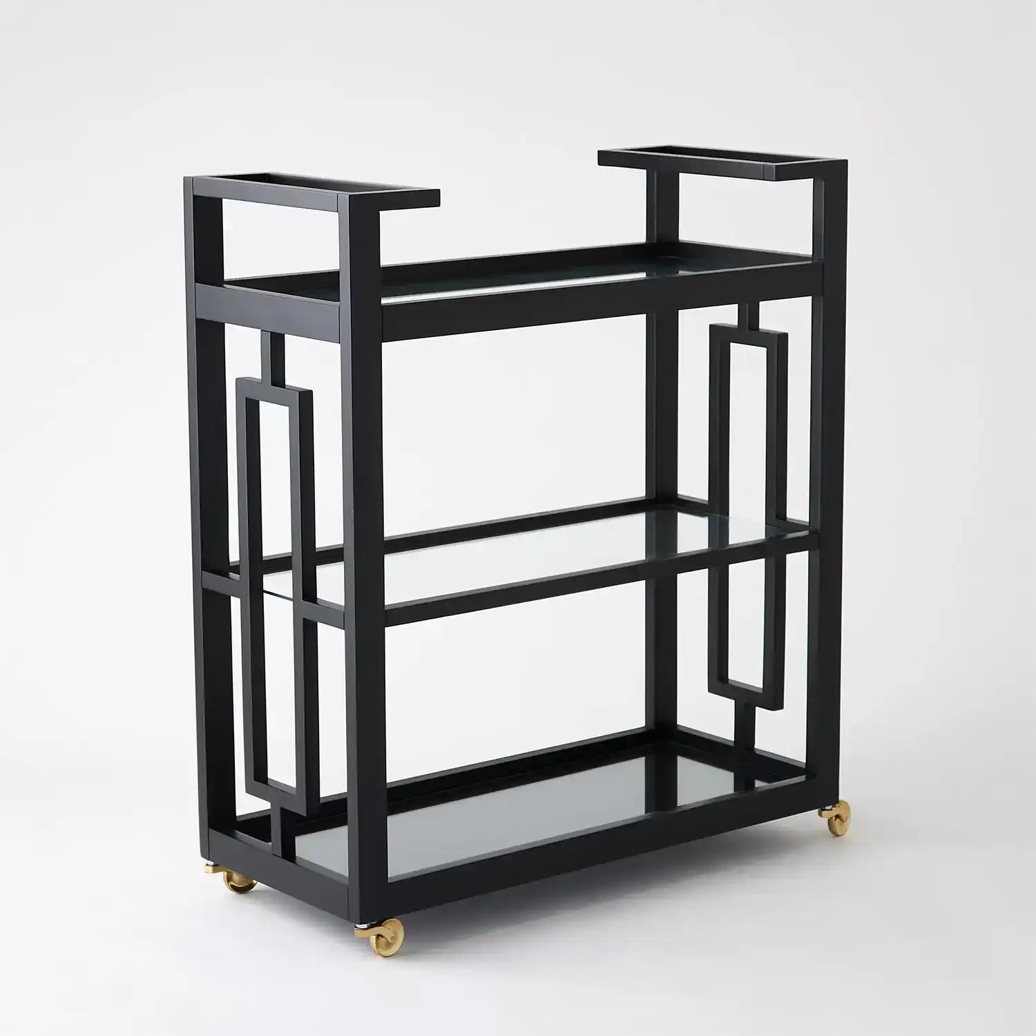 GLOBAL VIEWS GRID BLOCK BAR CART - Cabinets & Bar